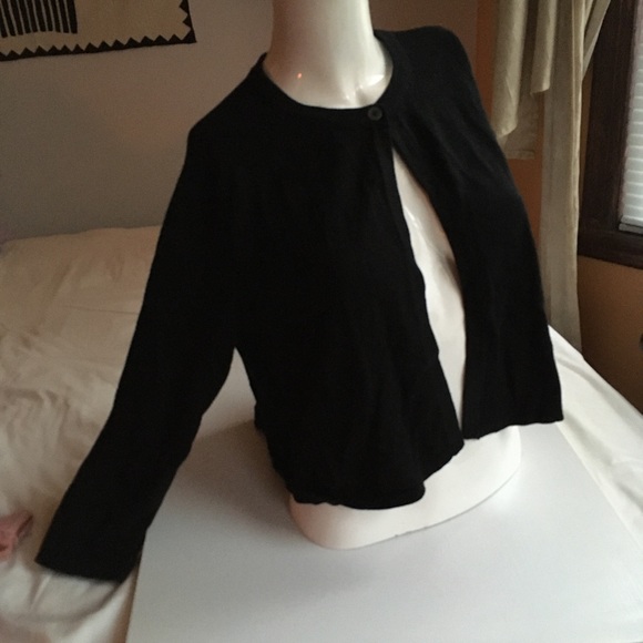 Isaac Mizrahi Black Cardigan Open Sweater Size S - Picture 3 of 6